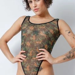 Rolling Sleva Bodysuit - Mesh Rainforest