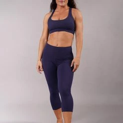 Off The Pole Cropped Lifestyle Leggings - Navy