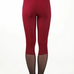 All Pole Wear Dragonfly Barbara Leggings - Burgundy Mesh