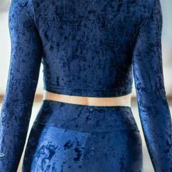 Dragonfly Pavi Crop Top - Velvet Blue
