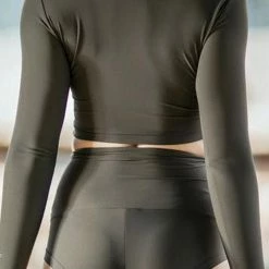 All Pole Wear Dragonfly Pavi Crop Top - Khaki