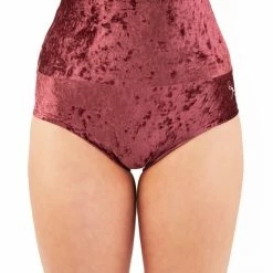 Dragonfly Betty High-Waisted Shorts - Velvet Amaranth