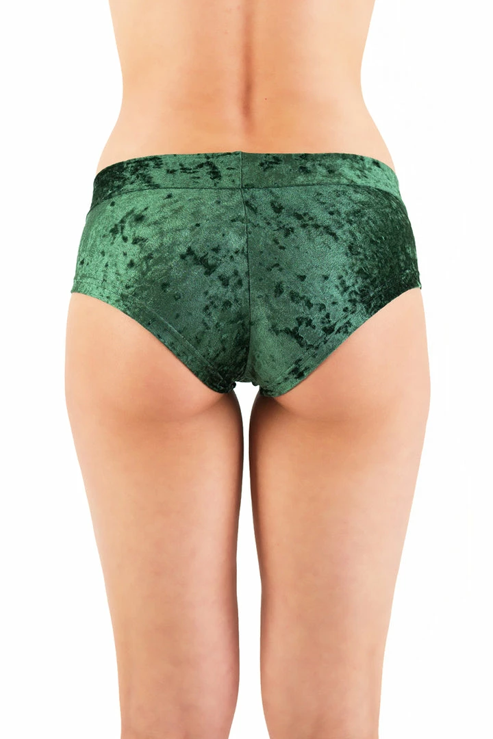 Dragonfly Hot Pants - Velvet Emerald All Pole Wear