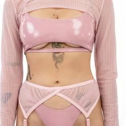 Naughty Thoughts XXX Rated See Through Shrug - Pink