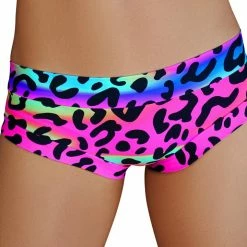 Cleo The Hurricane Hot Pants - Neon Leopard