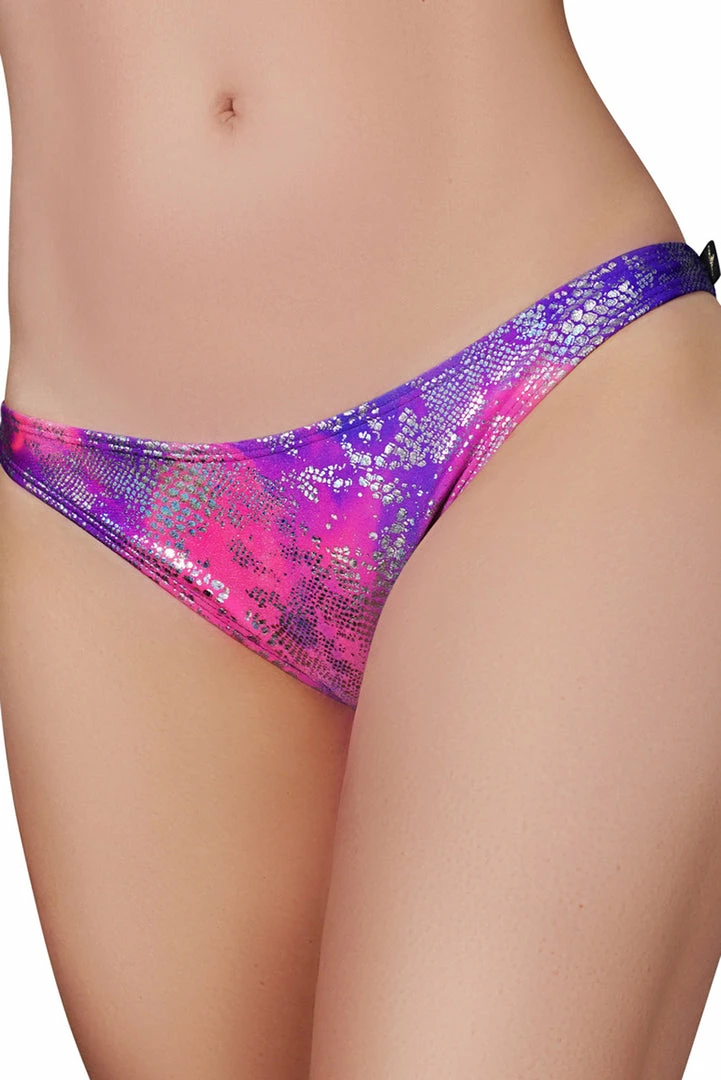 Cleo The Hurricane Reptile Scanty Pants - Purple/Pink All Pole Wear