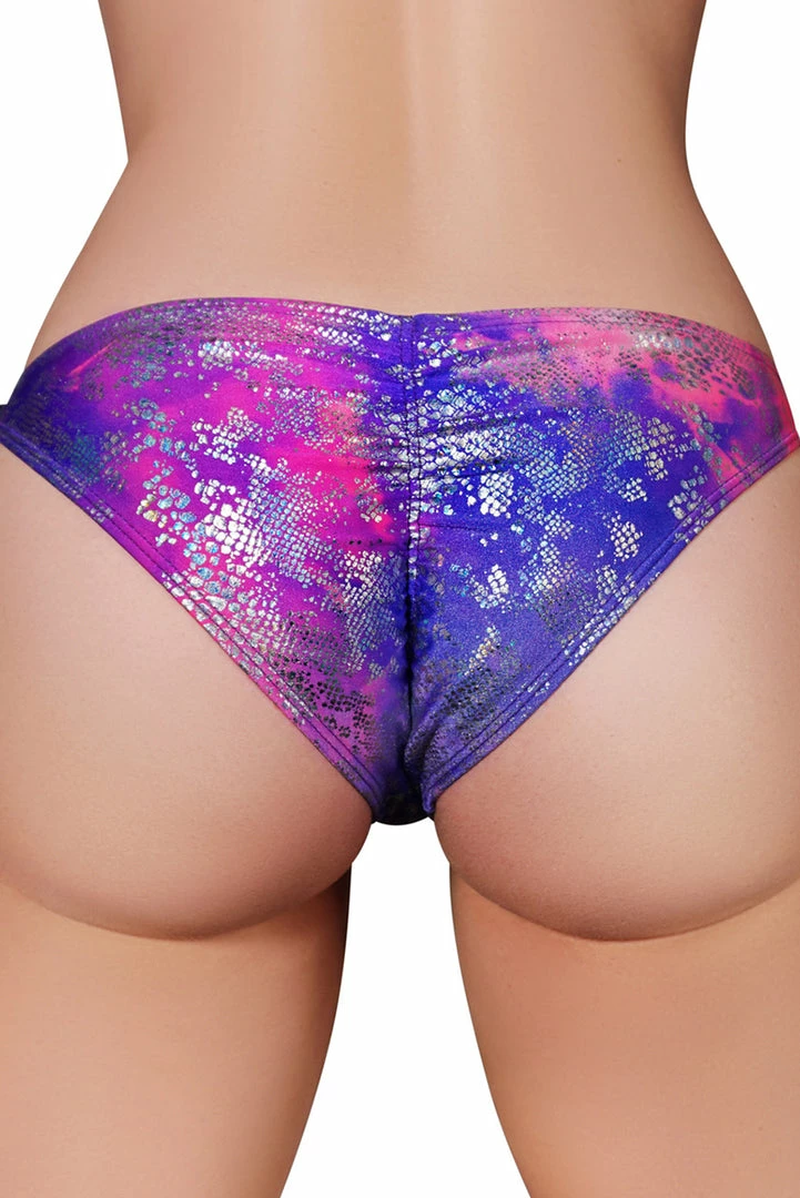 Cleo The Hurricane Reptile Scanty Pants - Purple/Pink All Pole Wear
