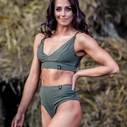 All Pole Wear Pole Addict Lena Top - Army Green