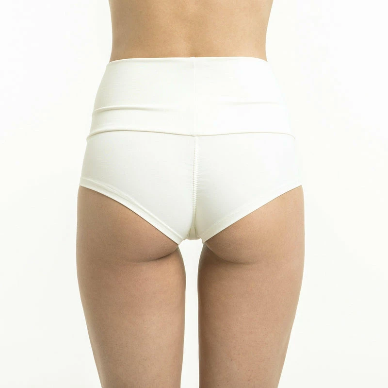 Poledancerka High-Low Brazil Shorts - Ivory
