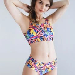 All Pole Wear Pole Addict Openback Top - Floral Firework