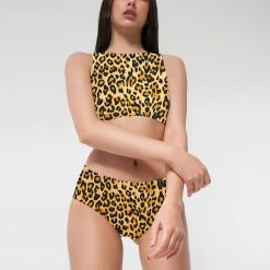 All Pole Wear Pole Addict Cross Back Top - Sunrise Leopard