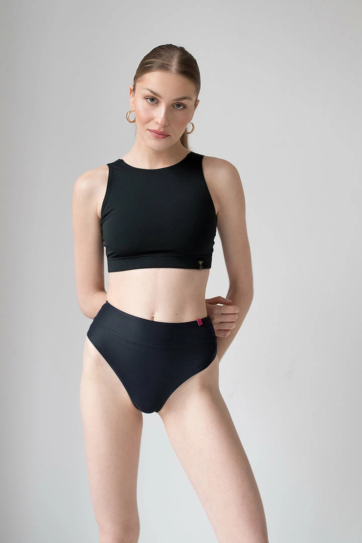 Pole Addict Cross Back Top - Black All Pole Wear