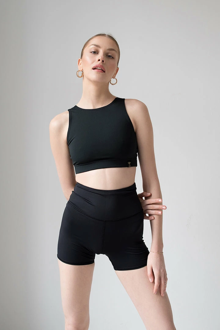 Pole Addict Cross Back Top - Black All Pole Wear