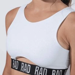 New In RAD Bahari Top - White Glitter