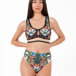 Back In Stock Pole Addict Mona High Leg Bottoms - Jungle