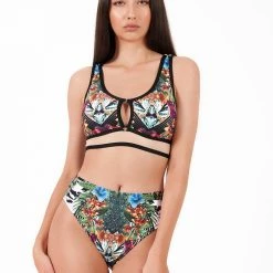 Back In Stock Pole Addict Mona High Leg Bottoms - Jungle