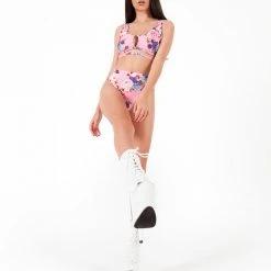 Pole Addict Mona High Leg Bottoms - Peony