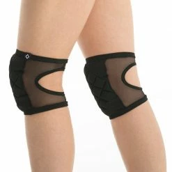 Back In Stock Poledancerka Mesh Kneepads - Black (with Pocket)