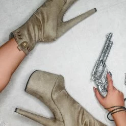 Hella Heels Ride'em 8inch Boots - Dusky Shoes