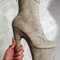 Hella Heels Ride 'em 8inch Boots - Dusky Shoes