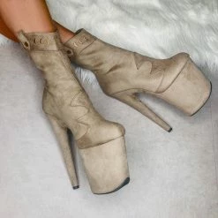 Hella Heels Ride'em 8inch Boots - Dusky Shoes