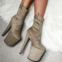 Hella Heels Ride'em 8inch Boots - Dusky Shoes