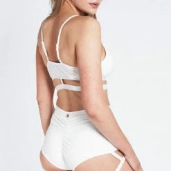 Lunalae Lure You High Waisted Garter Shorts - White All Pole Wear