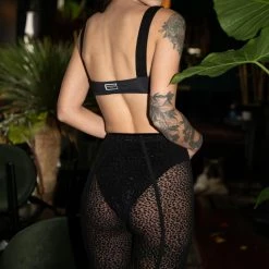 Paradise Chick Sirène Leopard Biker Shorts - Black Back In Stock