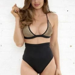 Lunalae High Leg Bottoms - Black All Pole Wear