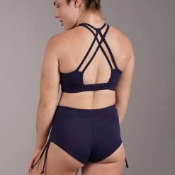 Off The Pole Embossed Sports Bra - Navy Blue All Pole Wear