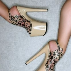 Shoes Hella Heels Make It Reign 8inch Stilettos - Sand