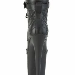 Pleaser USA Flamingo-800 8inch Pleaser Boots - Matte Black Shoes