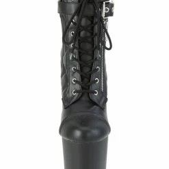 Pleaser USA Flamingo-800 8inch Pleaser Boots - Matte Black Shoes