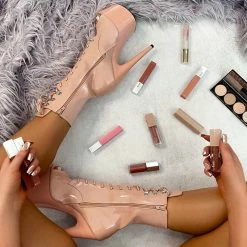 Shoes Hella Heels LipKit Open Toe 7inch Boots - Dream On