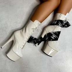 Hella Heels LipKit 7inch Boots - No Angel Shoes