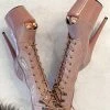 Hella Heels LipKit Open Toe 7inch Boots - Boujee