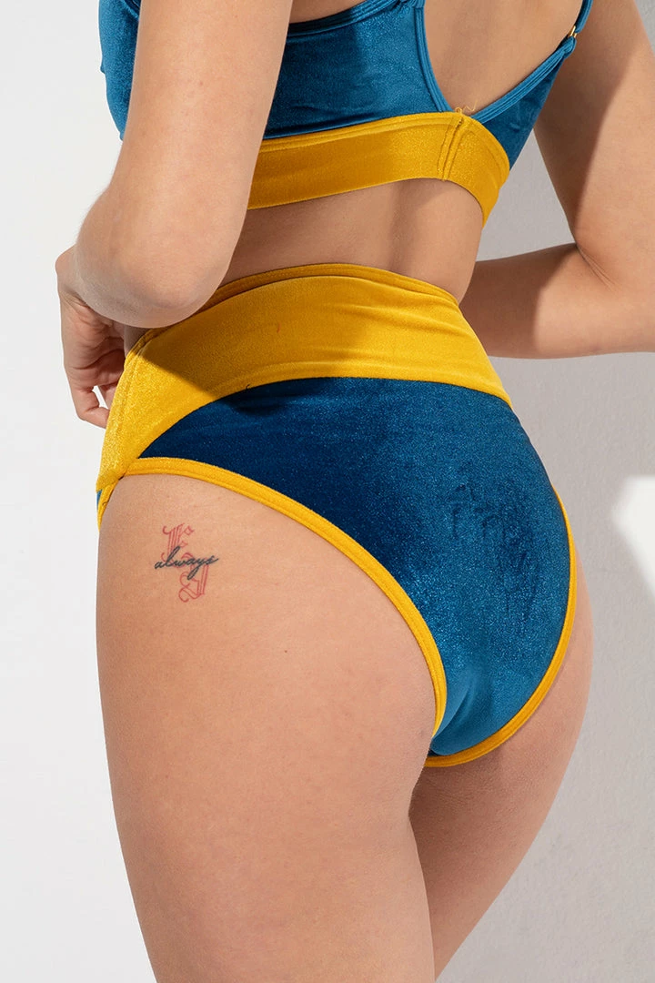RAD Lapis Lazuli Shorts - Velvet Blue/Gold All Pole Wear