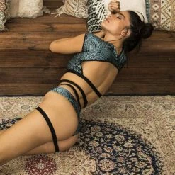 Paradise Chick Frankie Garter Shorts - Petrol Back In Stock