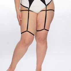 Queen Accessories Queen Garter Belt - Black Shine