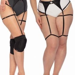 Queen Accessories Queen Garter Belt - Black Shine