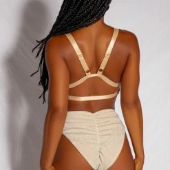 Creatures Of XIX Cora High Waisted Bottoms - Champagne