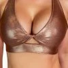 All Pole Wear Cleo The Hurricane Twist Sports Bra - Rose Gold