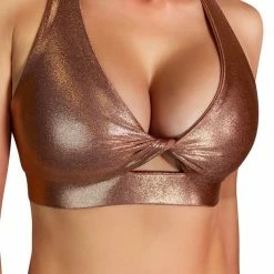 All Pole Wear Cleo The Hurricane Twist Sports Bra - Rose Gold