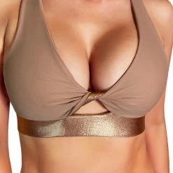 All Pole Wear Cleo The Hurricane Twist Sports Bra - Rose Gold