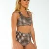 AMBR Designs High Waist Shorts - Gingham New In