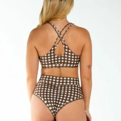 AMBR Designs Eco Crop Top - Gingham New In