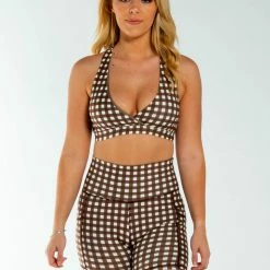 AMBR Designs Eco Biker Shorts - Gingham New In