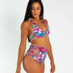 AMBR Designs Minx High Waist Shorts - Aloha