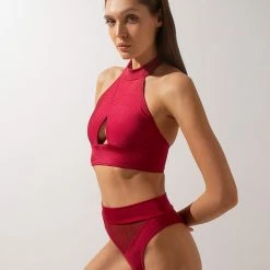 All Pole Wear Shark Polewear Mesh Tahiti Shorts - Wine