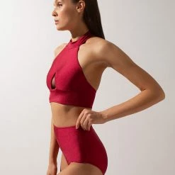 All Pole Wear Shark Polewear High Waist Shorts - Wine